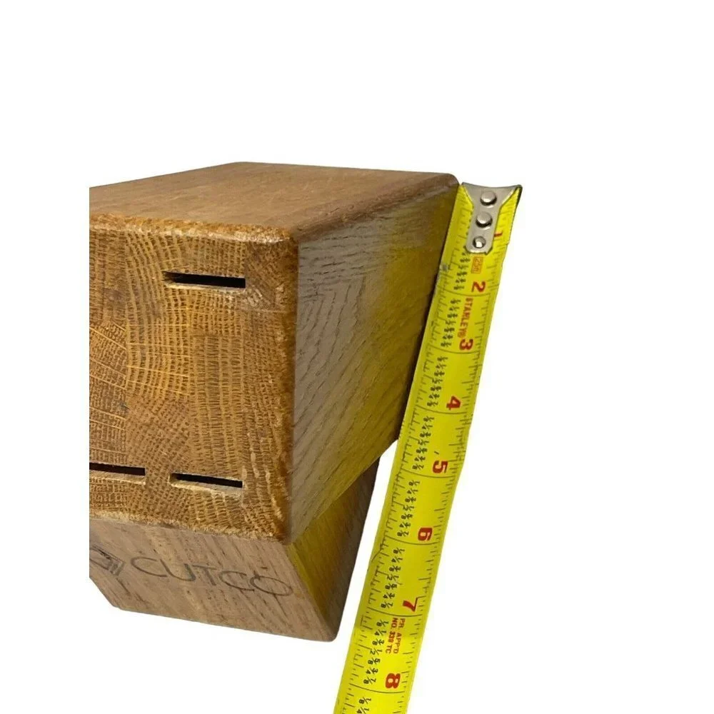 Cutco 4 Slot Wooden Knife Block - Made in USA